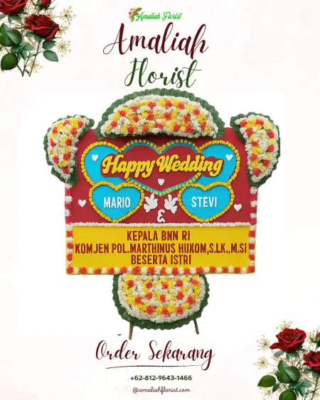 Papan Bunga Pernikahan Golok